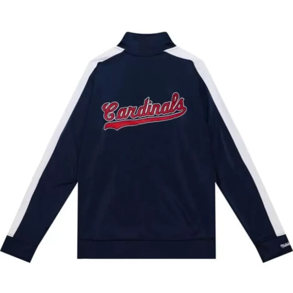 Men Mitchell & Ness Jackets & Outerwear-Flashback Track Jacket St. Louis Cardinals