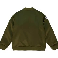 Men Mitchell & Ness Jackets & Outerwear-Flight Satin Bomber Jacket Indiana Pacers