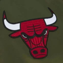 Men Mitchell & Ness Jackets & Outerwear-Flight Satin Bomber Jacket Chicago Bulls