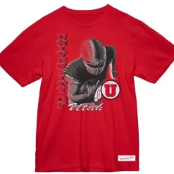 Men Mitchell & Ness T-Shirts & Tops-Football Man Tee University Of Utah