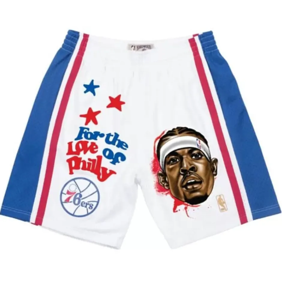 Men Mitchell & Ness Shorts-For The Love Shorts Philadelphia 76Ers Allen Iverson