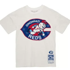 Men Mitchell & Ness T-Shirts & Tops-Freedom Tee Cincinnati Reds