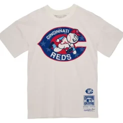 Men Mitchell & Ness T-Shirts & Tops-Freedom Tee Cincinnati Reds