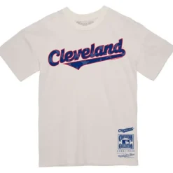 Men Mitchell & Ness T-Shirts & Tops-Freedom Tee Cleveland Indians