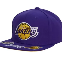 Mitchell & Ness Snapback-Front Face Snapback Los Angeles Lakers