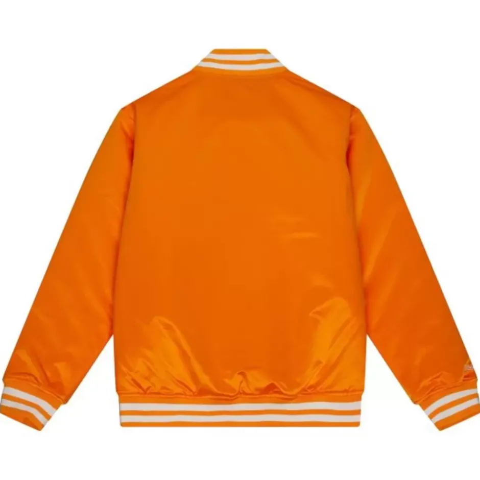 Men Mitchell & Ness Jackets & Outerwear-Front Logo Heavyweight Satin Jacket University Of Tennessee