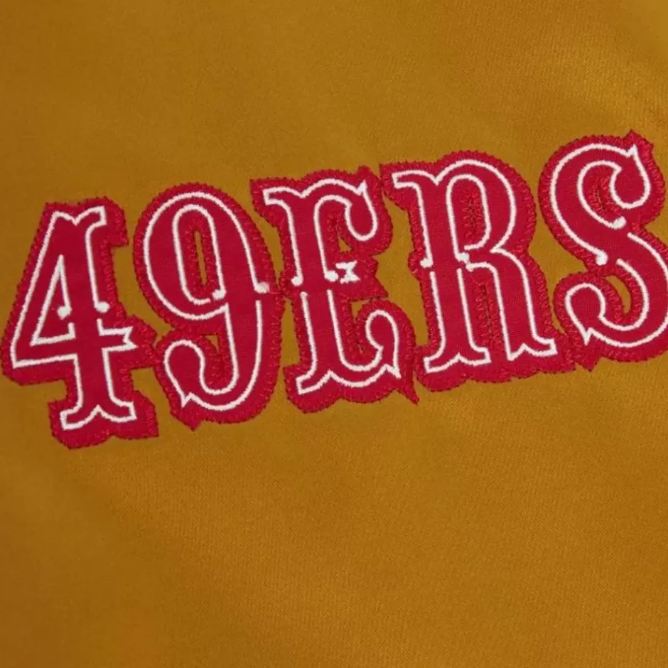Men Mitchell & Ness Jackets & Outerwear-Fttb Heavywieght Satin Jacket San Francisco 49Ers