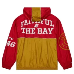 Men Mitchell & Ness Jackets & Outerwear-Fttb Team Og Anorak Windbreaker San Francisco 49Ers