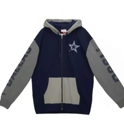 Men Mitchell & Ness Hoodies & Sweatshirts-Full Zip Fleece Dallas Cowboys