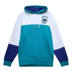 Men Mitchell & Ness Hoodies & Sweatshirts-Fusion Fleece 2.0 Charlotte Hornets