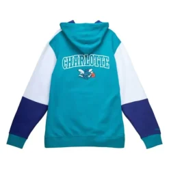 Men Mitchell & Ness Hoodies & Sweatshirts-Fusion Fleece 2.0 Charlotte Hornets
