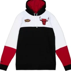 Men Mitchell & Ness Hoodies & Sweatshirts-Fusion Fleece 2.0 Chicago Bulls