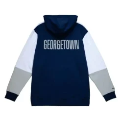 Men Mitchell & Ness Hoodies & Sweatshirts-Fusion Fleece 2.0 Georgetown University