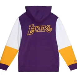 Men Mitchell & Ness Hoodies & Sweatshirts-Fusion Fleece 2.0 Los Angeles Lakers