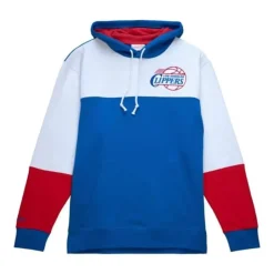 Men Mitchell & Ness Hoodies & Sweatshirts-Fusion Fleece 2.0 Los Angeles Clippers