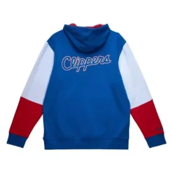 Men Mitchell & Ness Hoodies & Sweatshirts-Fusion Fleece 2.0 Los Angeles Clippers