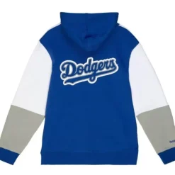 Men Mitchell & Ness Hoodies & Sweatshirts-Fusion Fleece 2.0 Los Angeles Dodgers