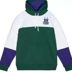Men Mitchell & Ness Hoodies & Sweatshirts-Fusion Fleece 2.0 Milwaukee Bucks