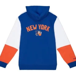 Men Mitchell & Ness Hoodies & Sweatshirts-Fusion Fleece 2.0 New York Knicks