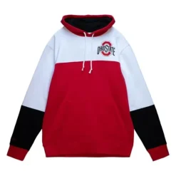 Men Mitchell & Ness Hoodies & Sweatshirts-Fusion Fleece 2.0 Ohio State