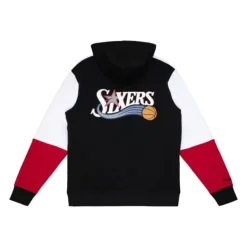 Men Mitchell & Ness Hoodies & Sweatshirts-Fusion Fleece 2.0 Philadelphia 76Ers