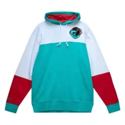 Men Mitchell & Ness Hoodies & Sweatshirts-Fusion Fleece 2.0 Vancouver Grizzlies