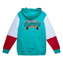 Men Mitchell & Ness Hoodies & Sweatshirts-Fusion Fleece 2.0 Vancouver Grizzlies
