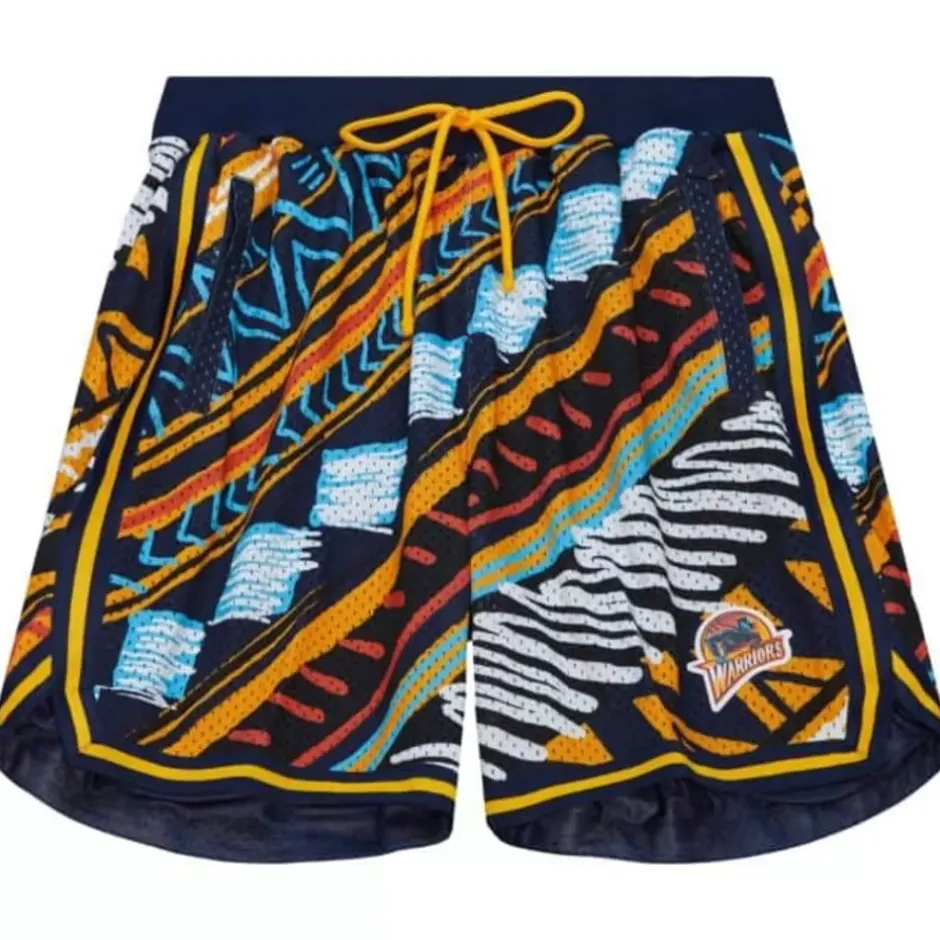Men Mitchell & Ness Shorts-Game Day Pattern Short Golden State Warriors
