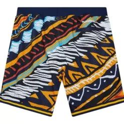 Men Mitchell & Ness Shorts-Game Day Pattern Short Golden State Warriors