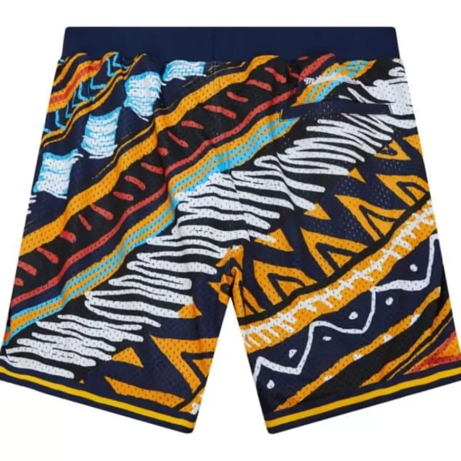 Men Mitchell & Ness Shorts-Game Day Pattern Short Golden State Warriors