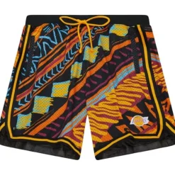 Men Mitchell & Ness Shorts-Game Day Pattern Short Los Angeles Lakers