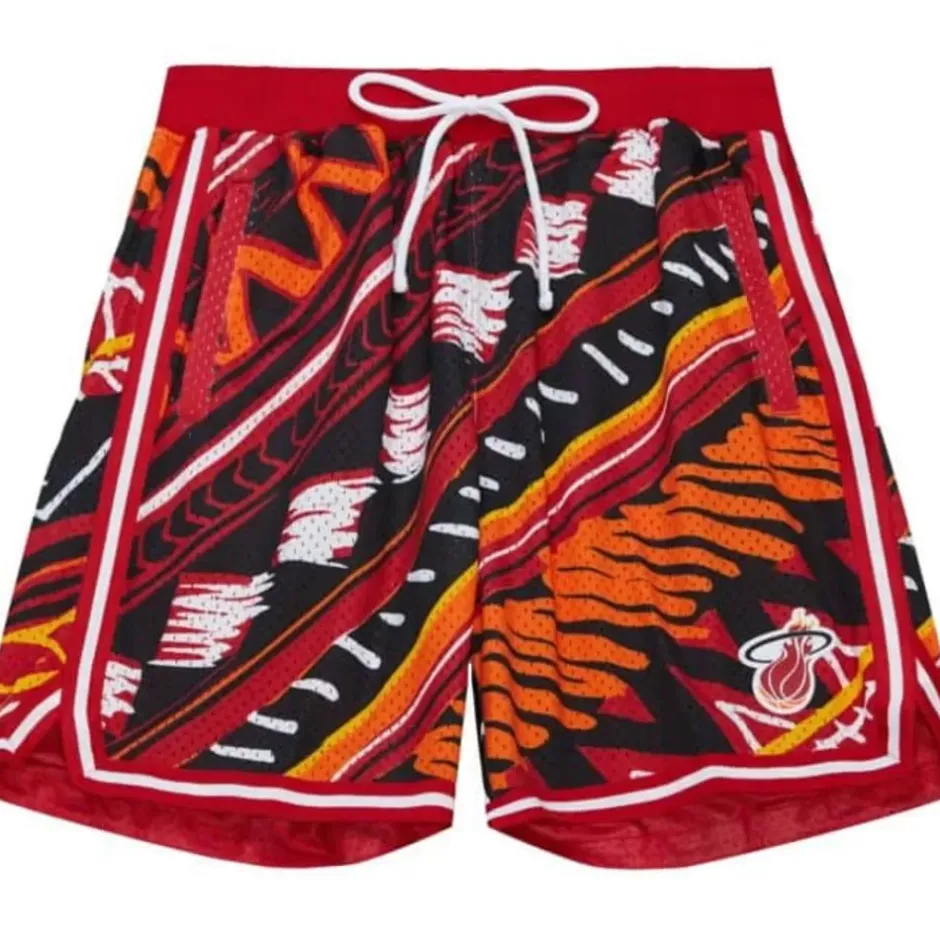 Men Mitchell & Ness Shorts-Game Day Pattern Short Miami Heat