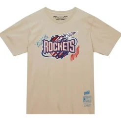 Men Mitchell & Ness T-Shirts & Tops-Game Day Pattern Tee Houston Rockets