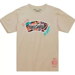 Men Mitchell & Ness T-Shirts & Tops-Game Day Pattern Tee San Antonio Spurs