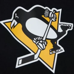 Men Mitchell & Ness Hoodies & Sweatshirts-Game Time Fleece Hoodie Current Logo Pittsburgh Penguins