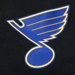 Men Mitchell & Ness Hoodies & Sweatshirts-Game Time Fleece Hoodie Current Logo St. Louis Blues