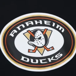 Men Mitchell & Ness Hoodies & Sweatshirts-Game Time Fleece Hoodie Current Logo Anaheim Ducks