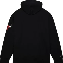 Men Mitchell & Ness Hoodies & Sweatshirts-Game Time Fleece Hoodie Vintage Logo Chicago Bulls