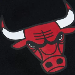 Men Mitchell & Ness Hoodies & Sweatshirts-Game Time Fleece Hoodie Vintage Logo Chicago Bulls