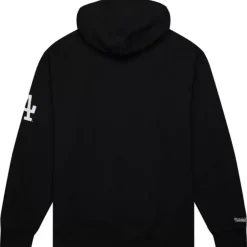 Men Mitchell & Ness Hoodies & Sweatshirts-Game Time Fleece Hoodie Vintage Logo Los Angeles Dodgers