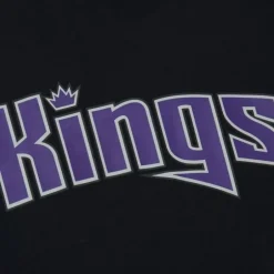 Men Mitchell & Ness Hoodies & Sweatshirts-Game Time Fleece Hoodie Vintage Logo Sacramento Kings
