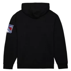 Men Mitchell & Ness Hoodies & Sweatshirts-Game Time Fleece Hoodie Vintage Logo New York Rangers