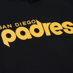 Men Mitchell & Ness Hoodies & Sweatshirts-Game Time Fleece Hoodie Vintage Logo San Diego Padres