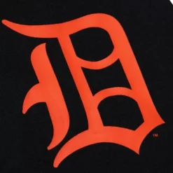 Men Mitchell & Ness Hoodies & Sweatshirts-Game Time Fleece Hoodie Vintage Logo Detroit Tigers