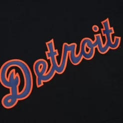 Men Mitchell & Ness Hoodies & Sweatshirts-Game Time Fleece Hoodie Vintage Logo Detroit Tigers