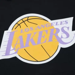 Men Mitchell & Ness Hoodies & Sweatshirts-Game Time Fleece Hoodie Vintage Logo Los Angeles Lakers