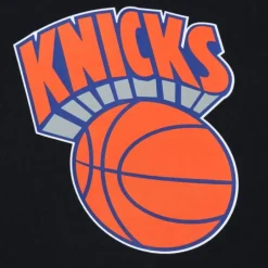 Men Mitchell & Ness Hoodies & Sweatshirts-Game Time Fleece Hoodie Vintage Logo New York Knicks