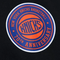 Men Mitchell & Ness Hoodies & Sweatshirts-Game Time Fleece Hoodie Vintage Logo New York Knicks