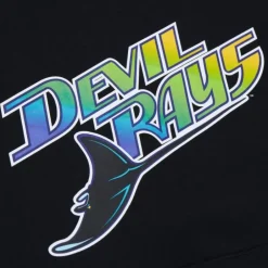 Men Mitchell & Ness Hoodies & Sweatshirts-Game Time Fleece Hoodie Vintage Logo Tampa Bay Rays
