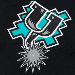 Men Mitchell & Ness Hoodies & Sweatshirts-Game Time Fleece Hoodie Vintage Logo San Antonio Spurs